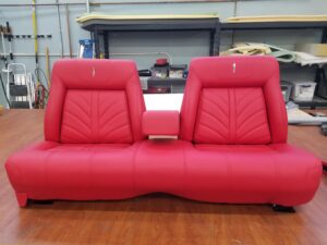 Glide bench seat for a tri-five chevy