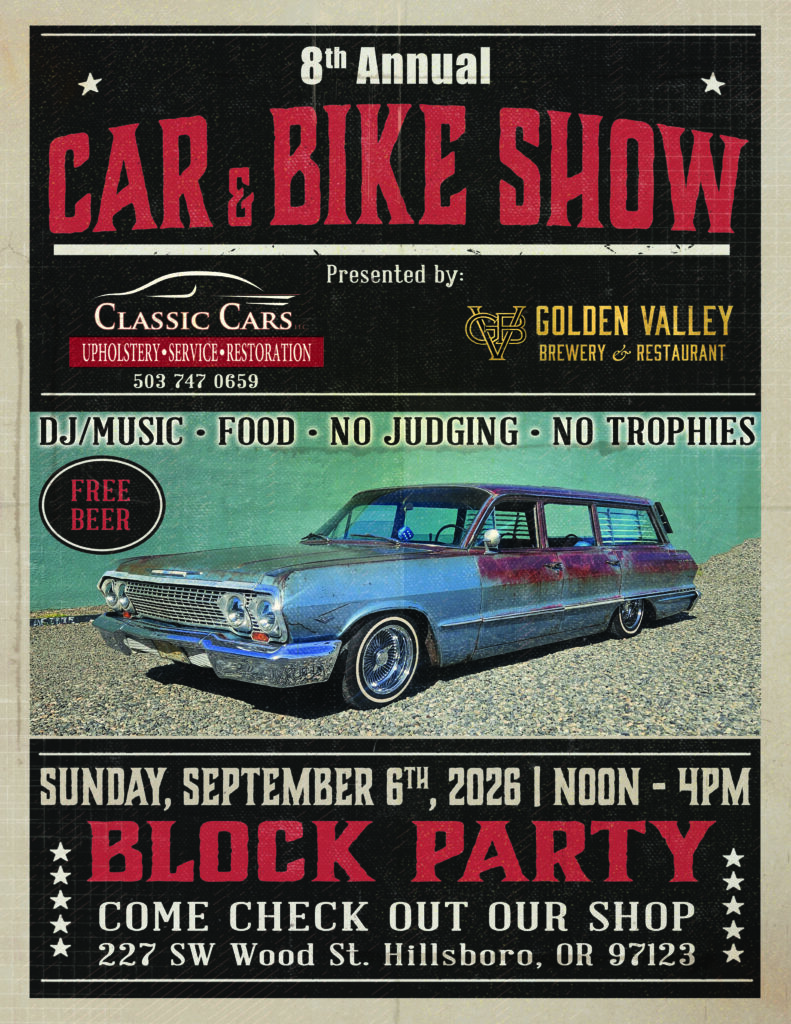 8th Annual Car show at Classic Cars LLC in Hillsboro, Oregon